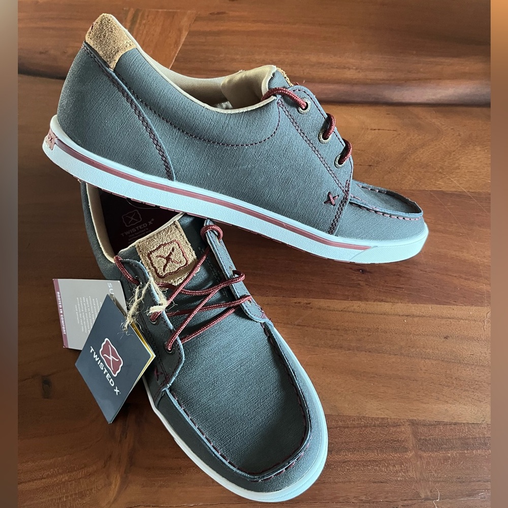 Twisted X NEW Women's DuraTWX Casual Shoes Leather WCA0030 Size 11M Dark Grey